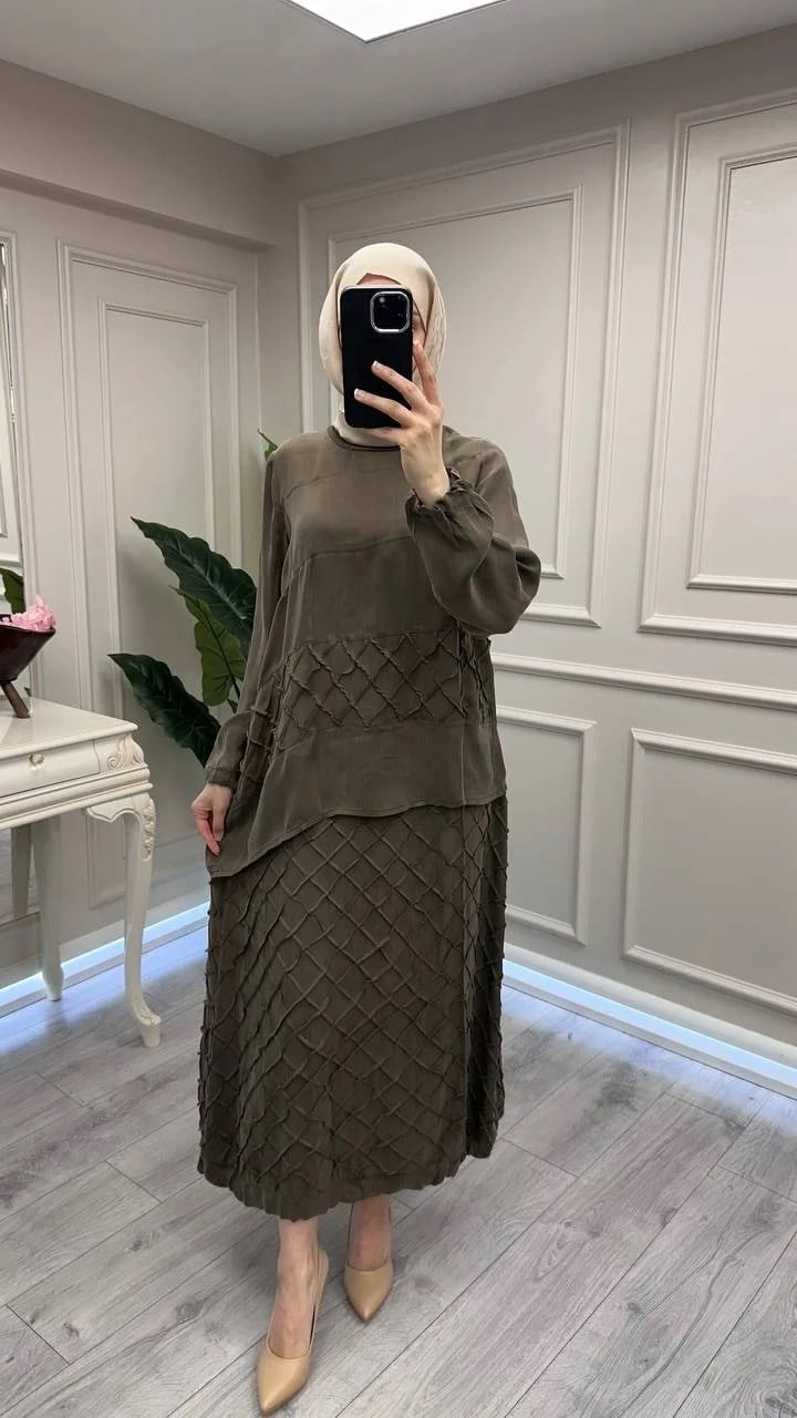 Misswhence 39002 Haki Tunik Etek Takım