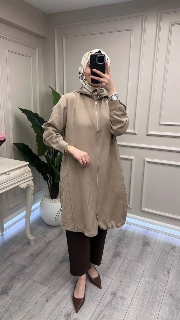 Misswhence 39406 Vizon Kapüşonlu Kap