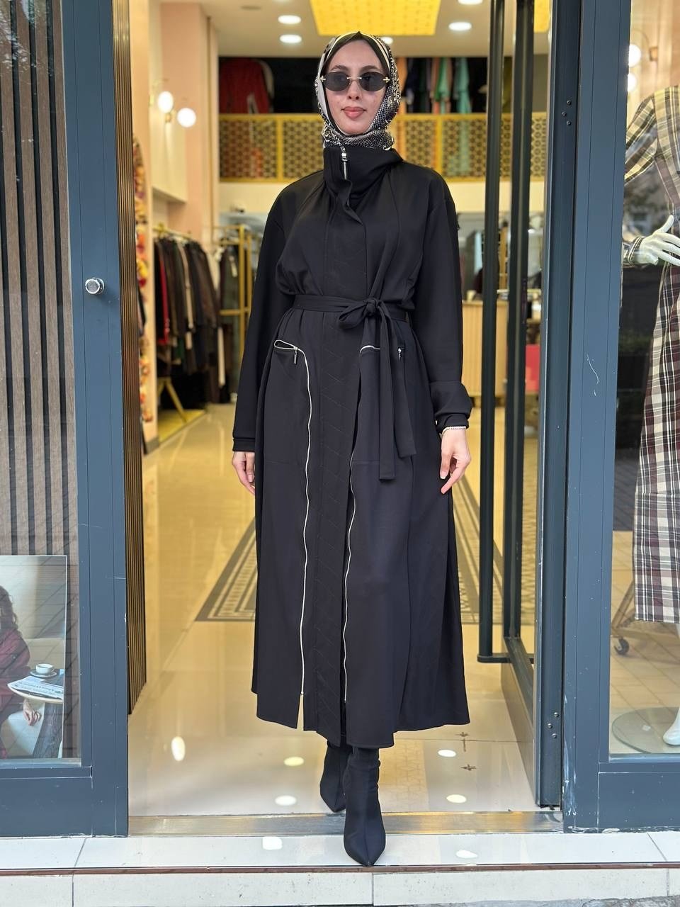 Misswhence 40517 Siyah Fermuar Detaylı Elbise
