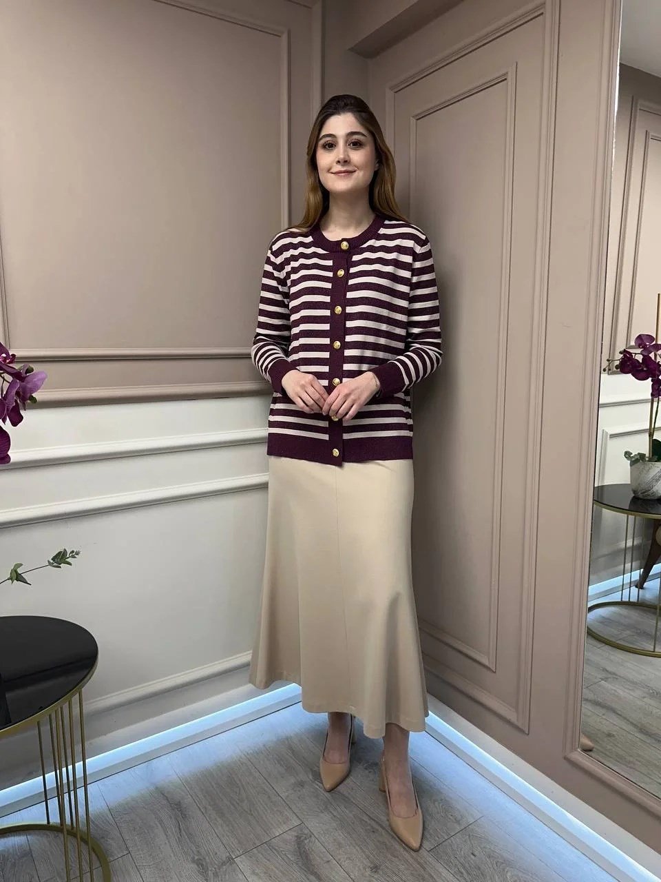 Nuss Triko 25Y306 Bordo Hırka