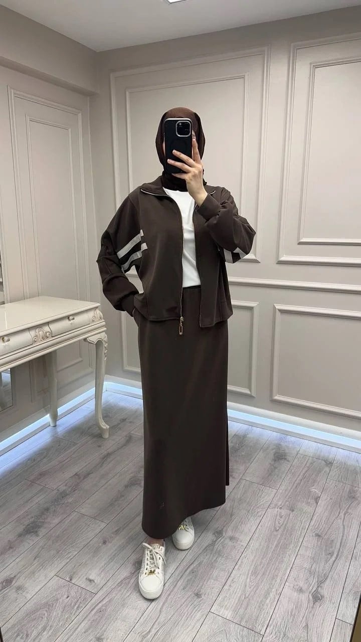 Nuss Triko 26Y1096 Kahve Etekli Takım
