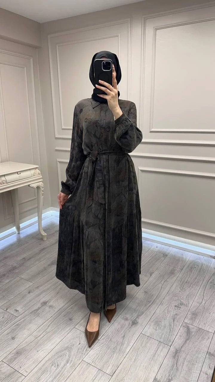 Nuss Triko 26Y2038 Kahve Elbise