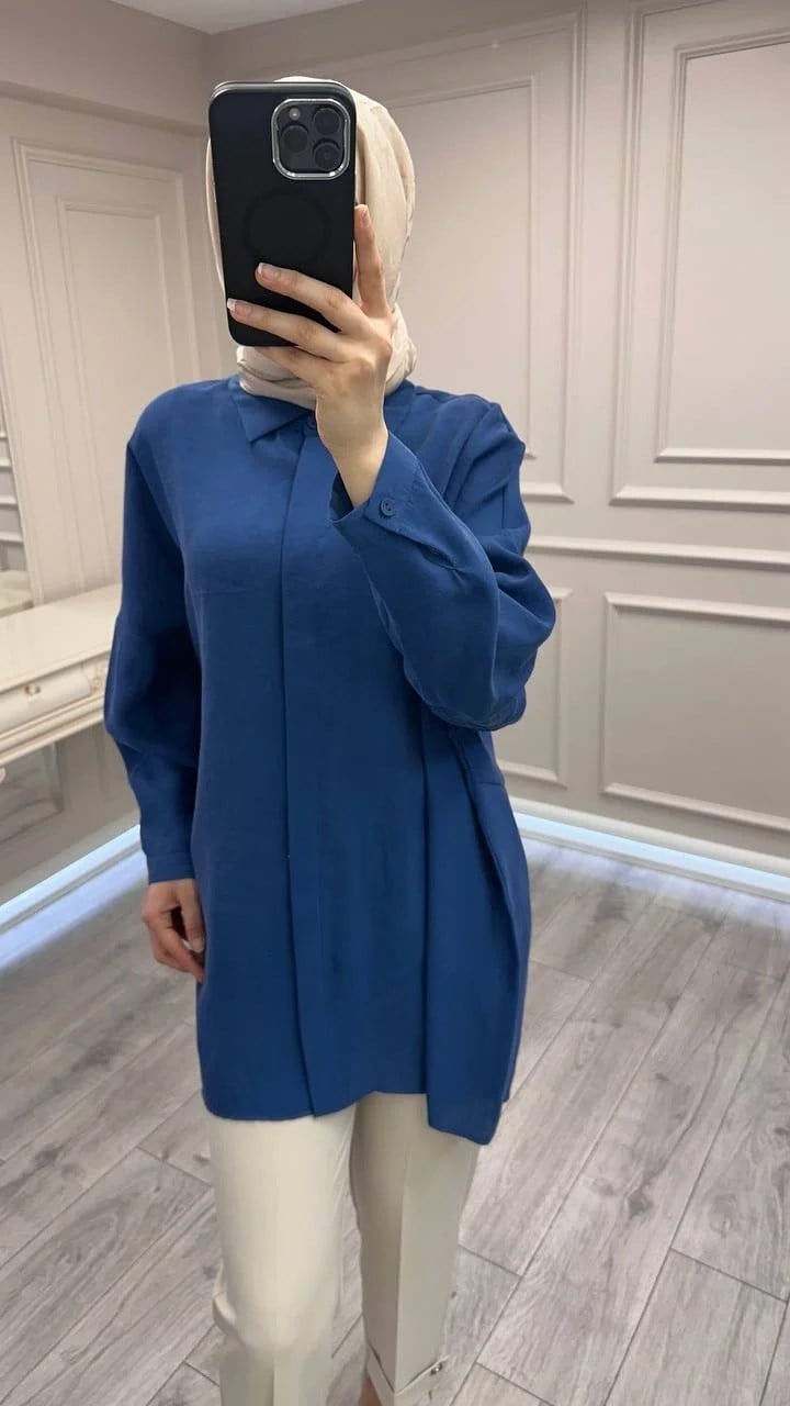 Nuss Triko 26Y3001 İndigo Gömlek