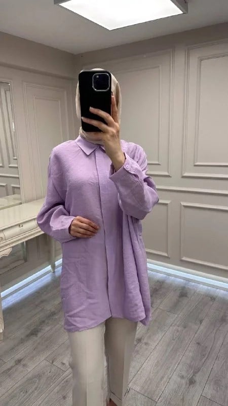 Nuss Triko 26Y3001 Lila Gömlek