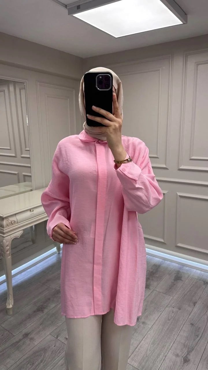 Nuss Triko 26Y3001 Şeker Pembe Gömlek