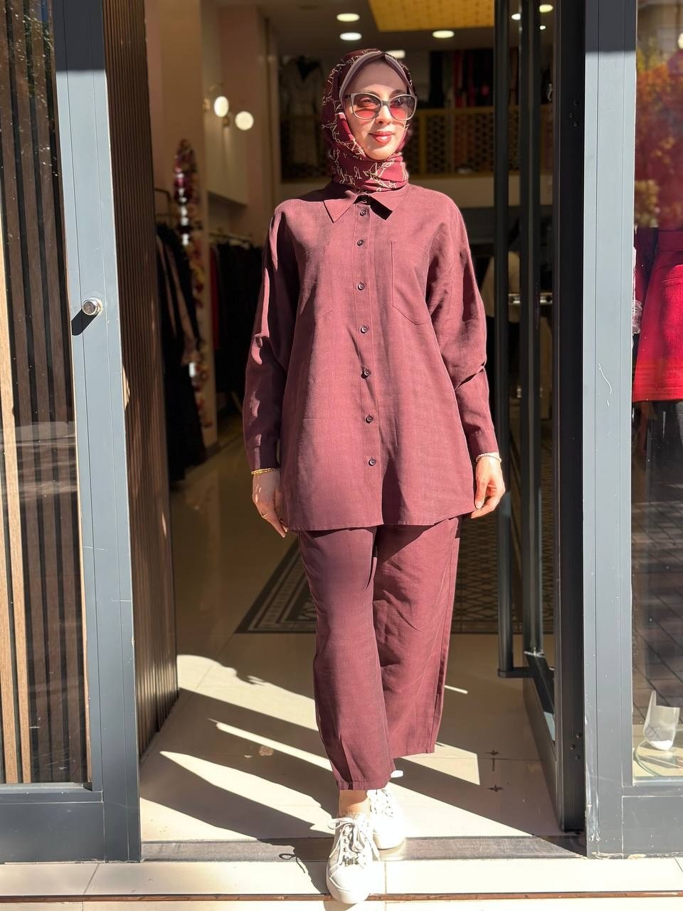 Nuss Triko 27K1092 Mürdüm Pantolonlu Takım