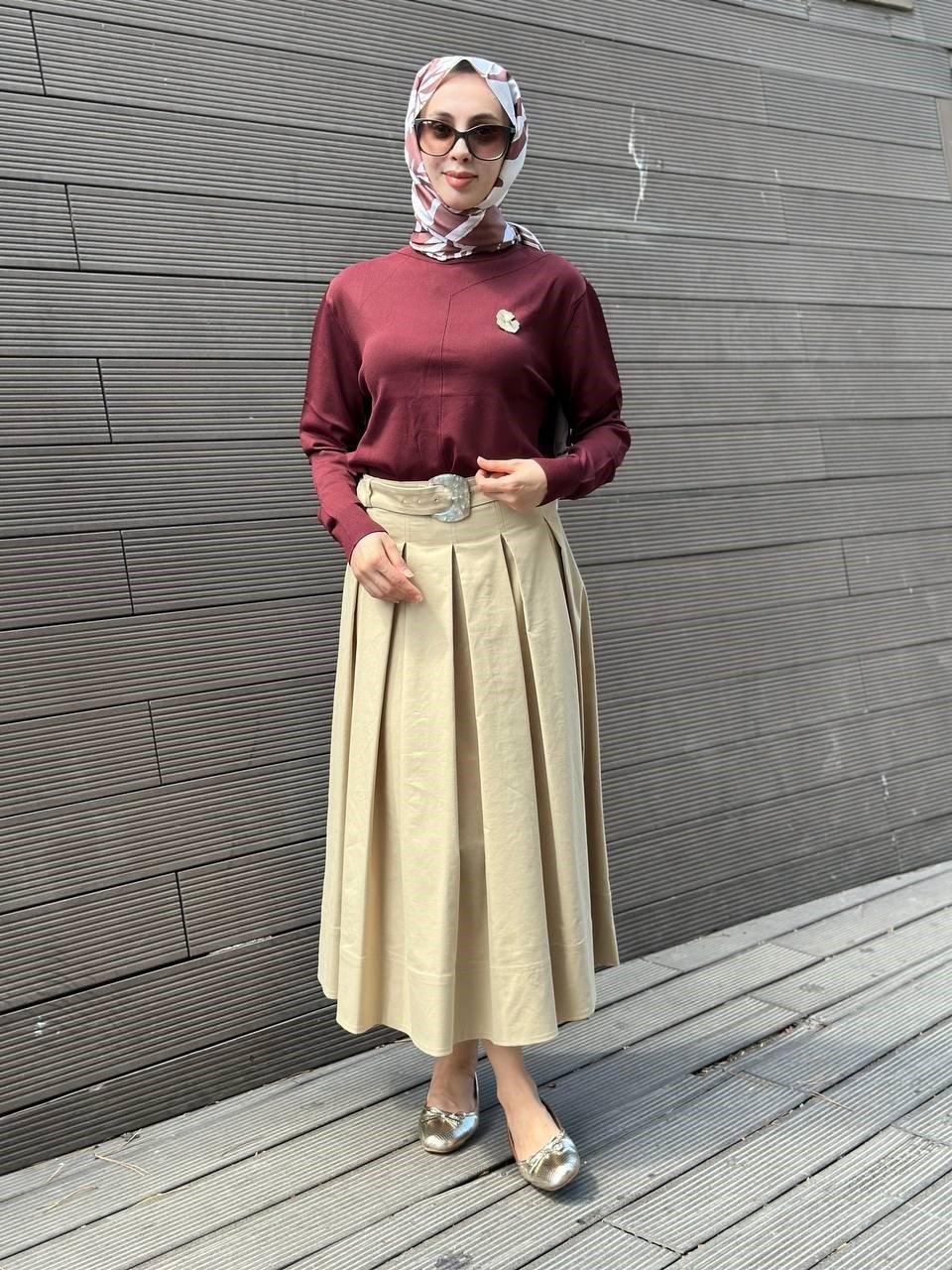 Nuss Triko 27K200 Bordo Basic Tunik