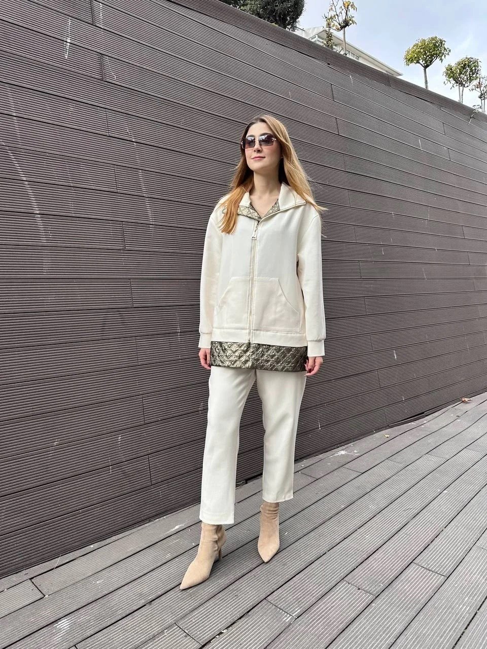 Venöve 25FWCEK0020 Ekru Cardi Takım