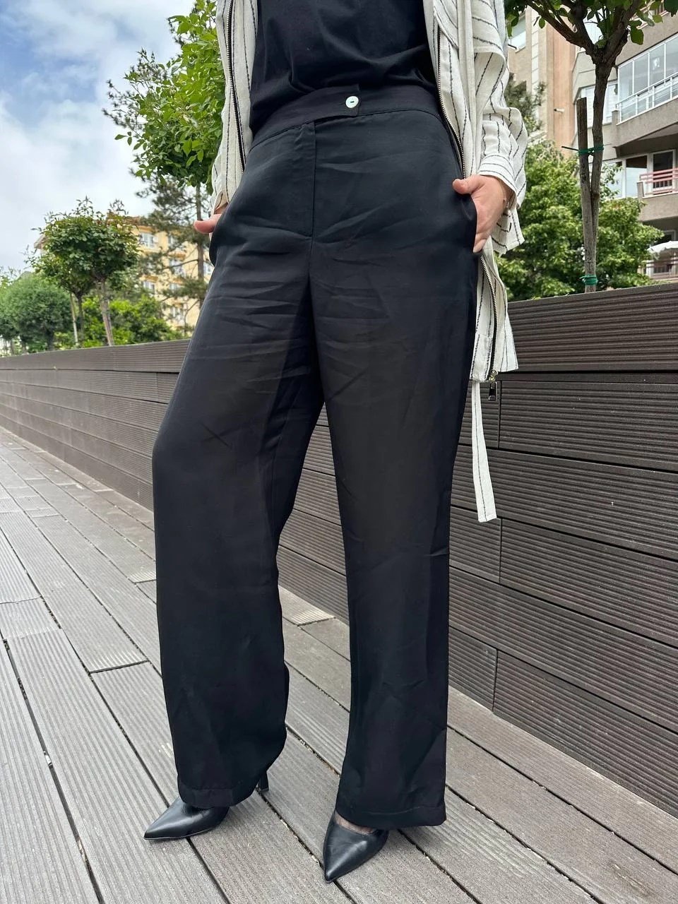 Venöve 25SSPNT0022 Siyah İndia Pantolon