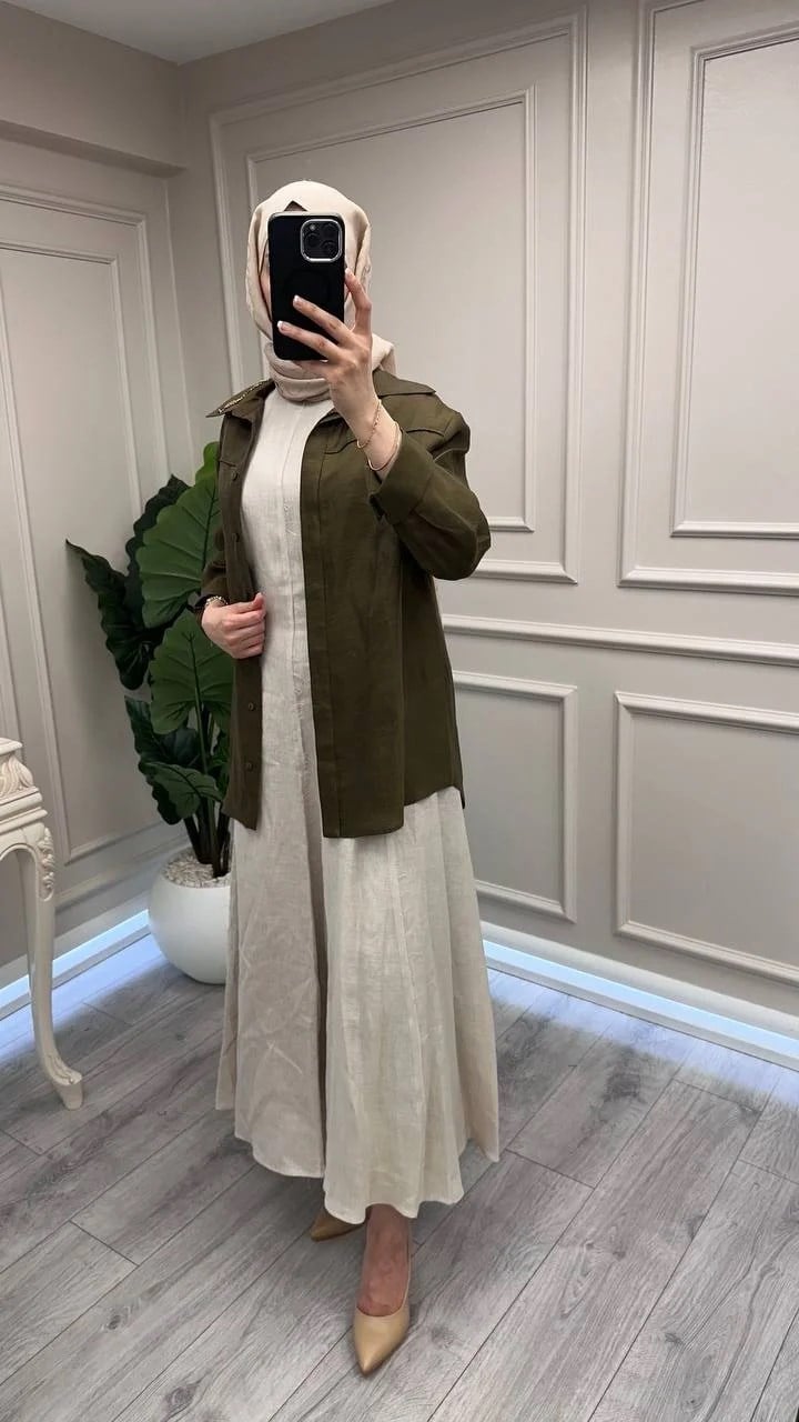 Venöve 26SSELB0025 Bej Reggıe Elbise