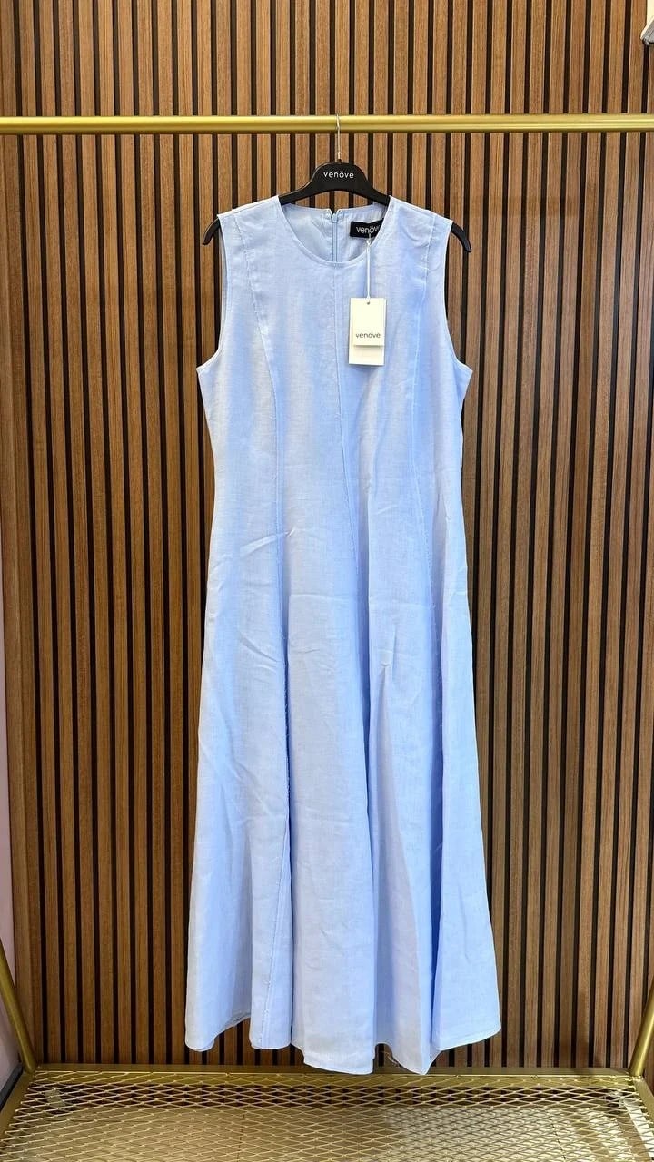 Venöve 26SSELB0025 Mavi Reggıe Elbise