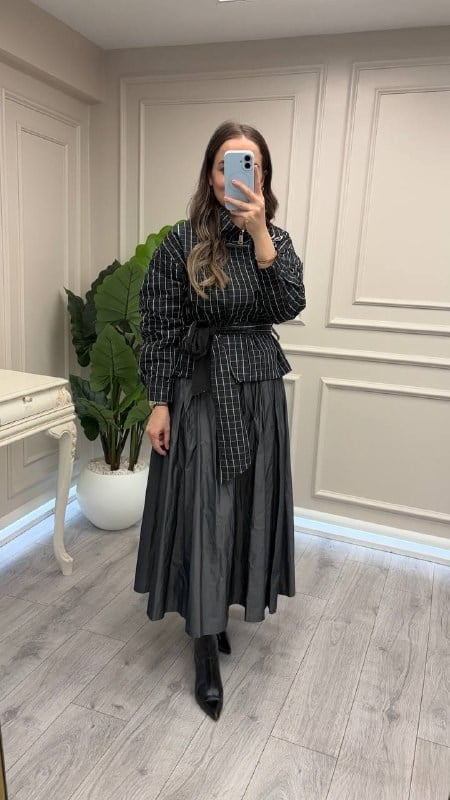 Venöve 27FWCEK0020 Ekose Cloe Ceket