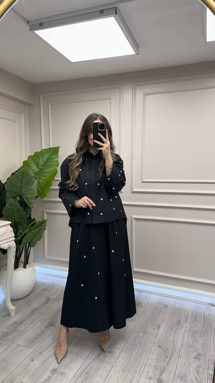 Venöve 27FWGOM0002 Siyah Agnes Takım