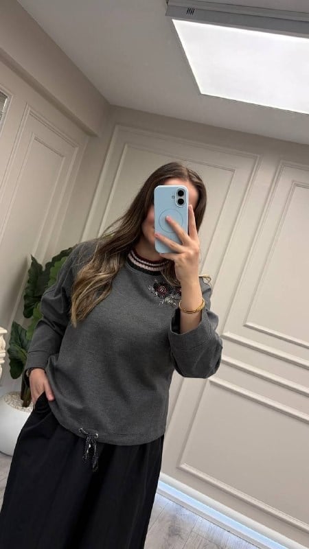 Venöve 27FWSWE0013 Gri Junni Sweat