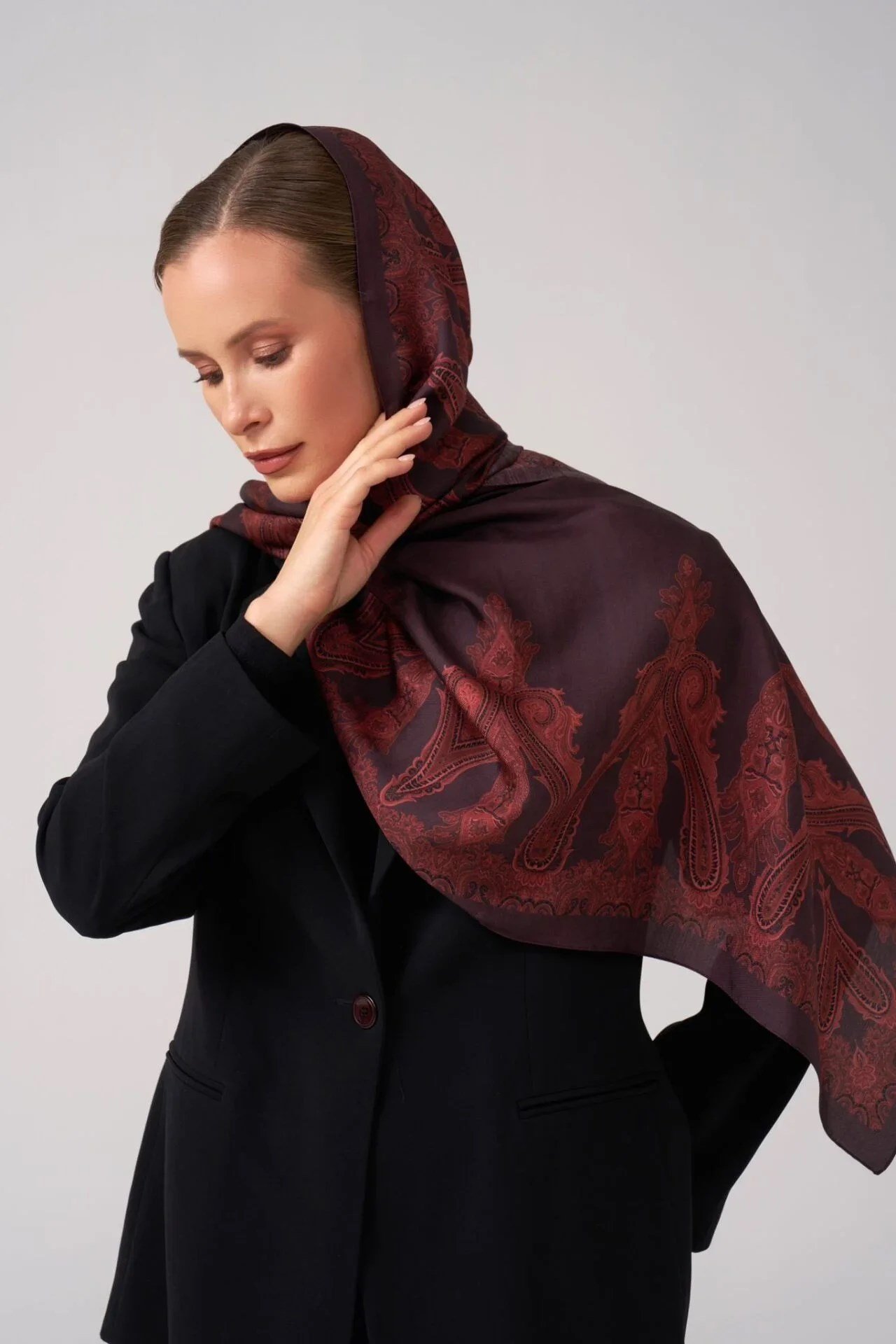 Wennora NuraShine Bordo Şal