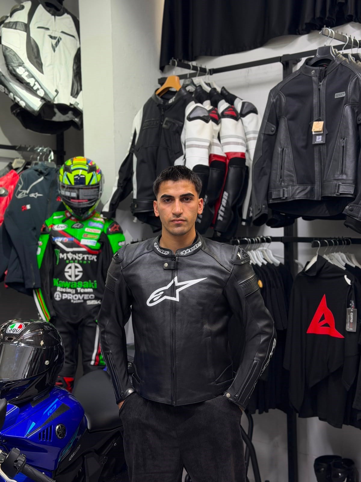 Alpinestars Deri Ceketi Hörgüçsüz Düğmeli