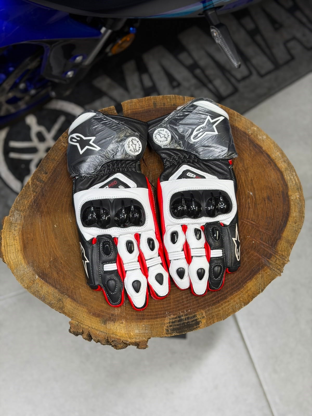 Alpinestars Deri Eldiveni Turuncu Parmak Aralı