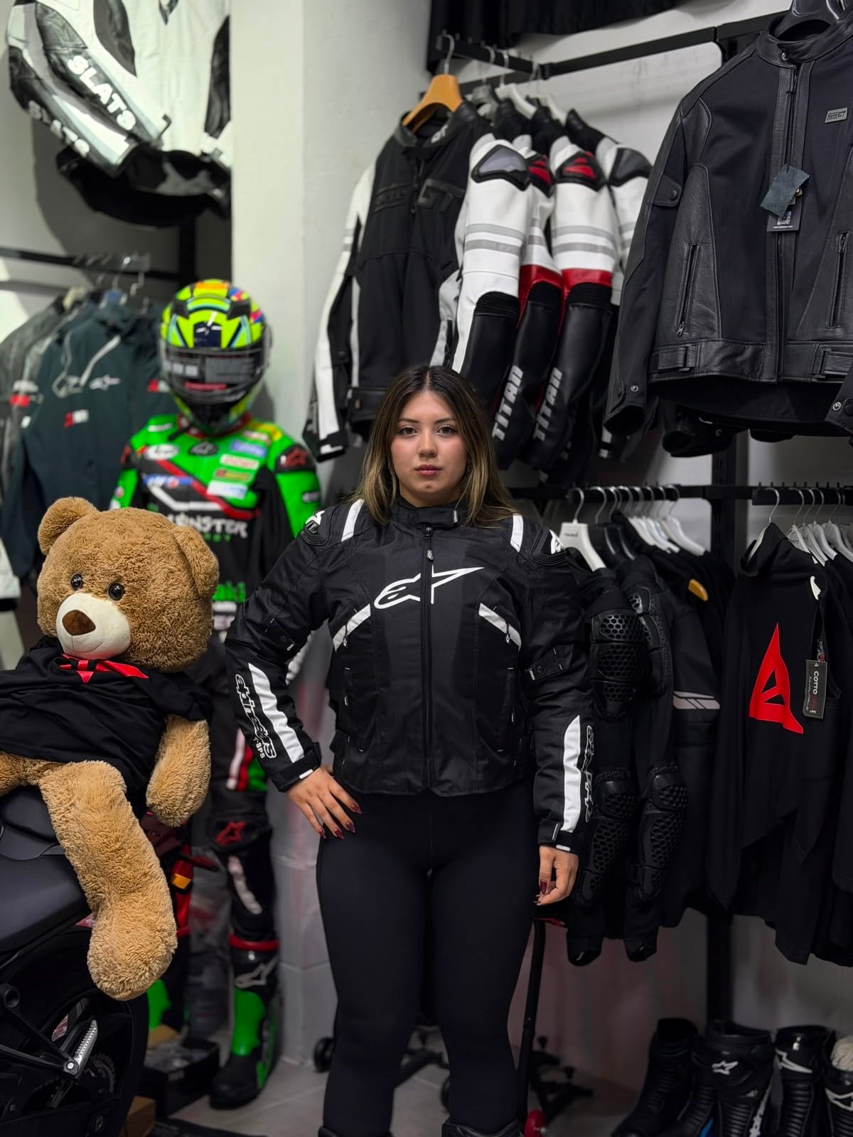 Alpinestars Kadın Kumaş Ceketi Siyah-Beyaz