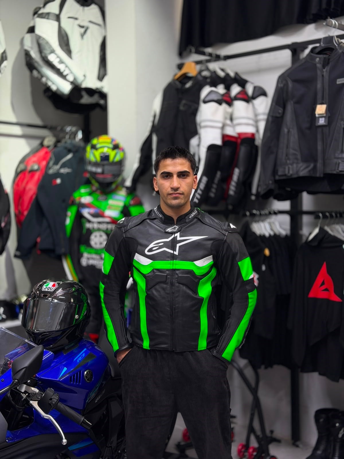 Alpinestars Motor Ceketi Yeşil-Siyah