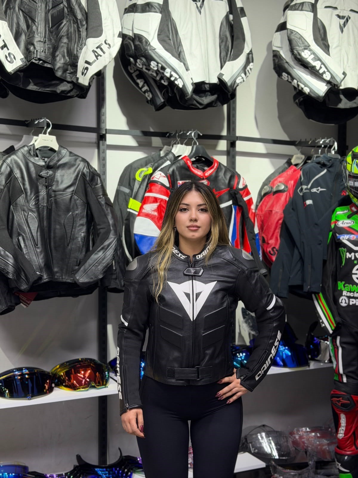 Dainese Kadın Deri Siyah-Beyaz