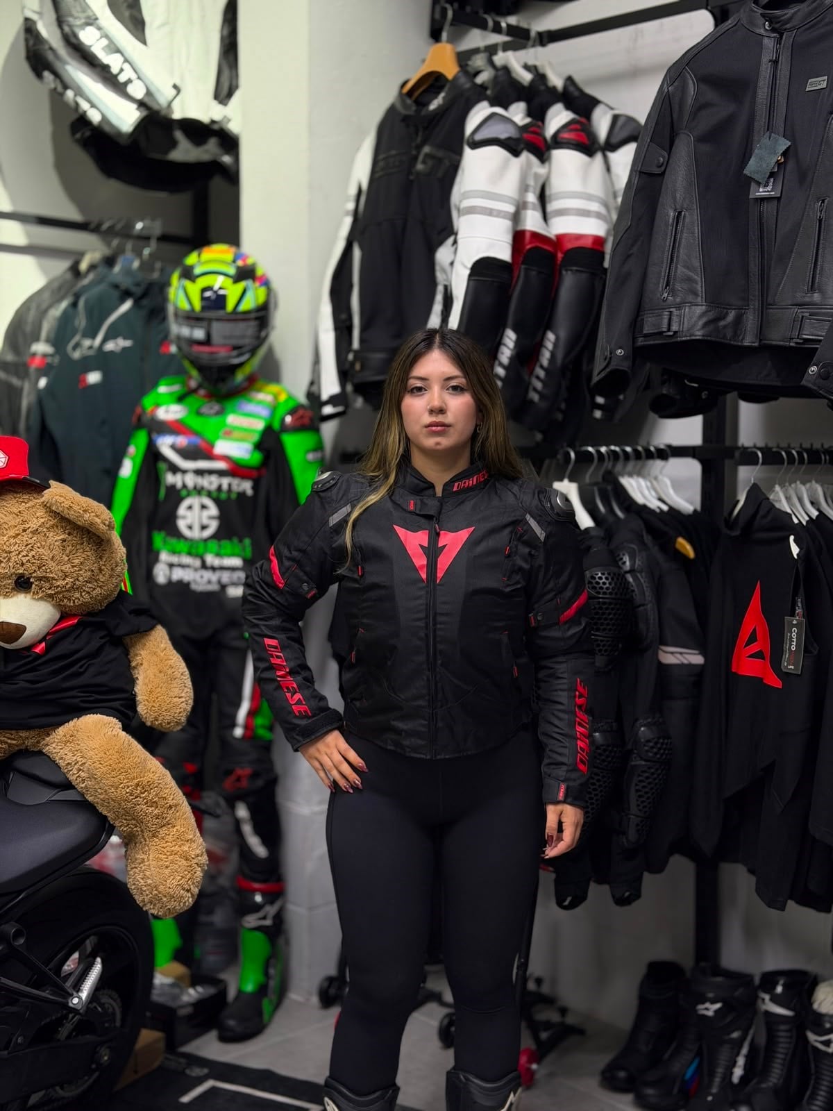 Dainese Kadın Kumaş Ceketi Kırmızı