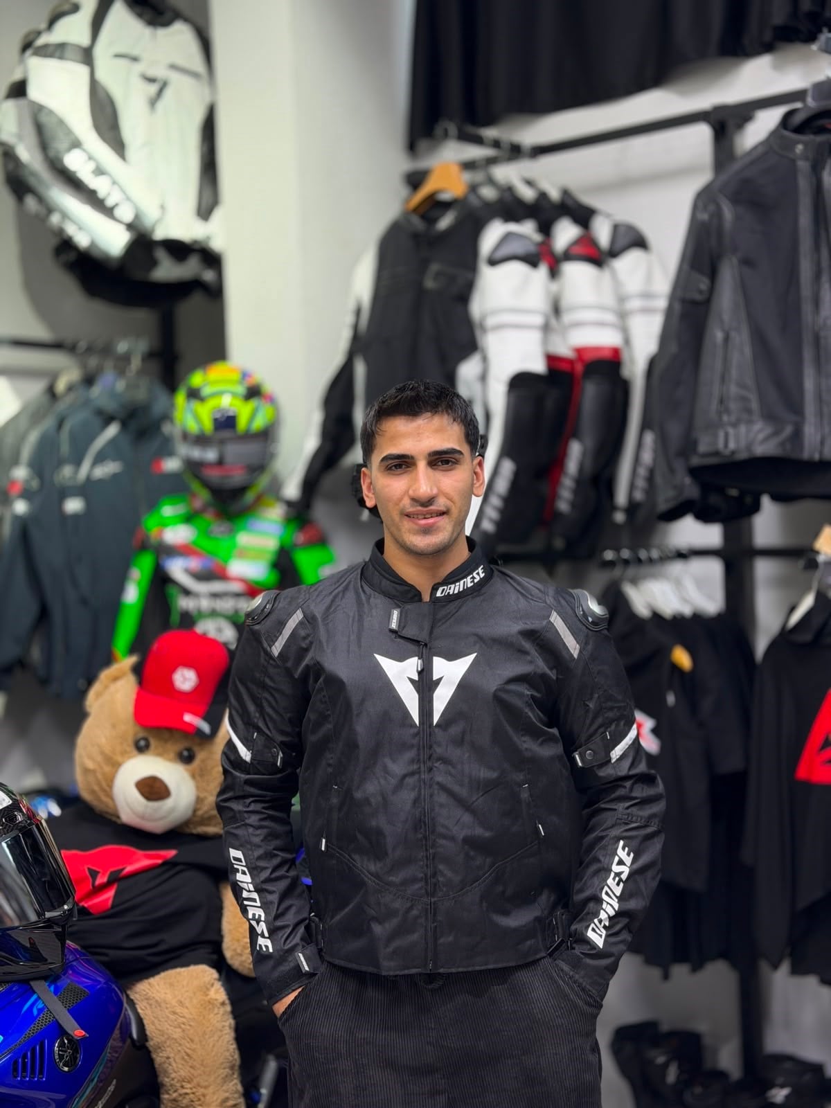 Dainese Kumaş Ceket Siyah-Beyaz
