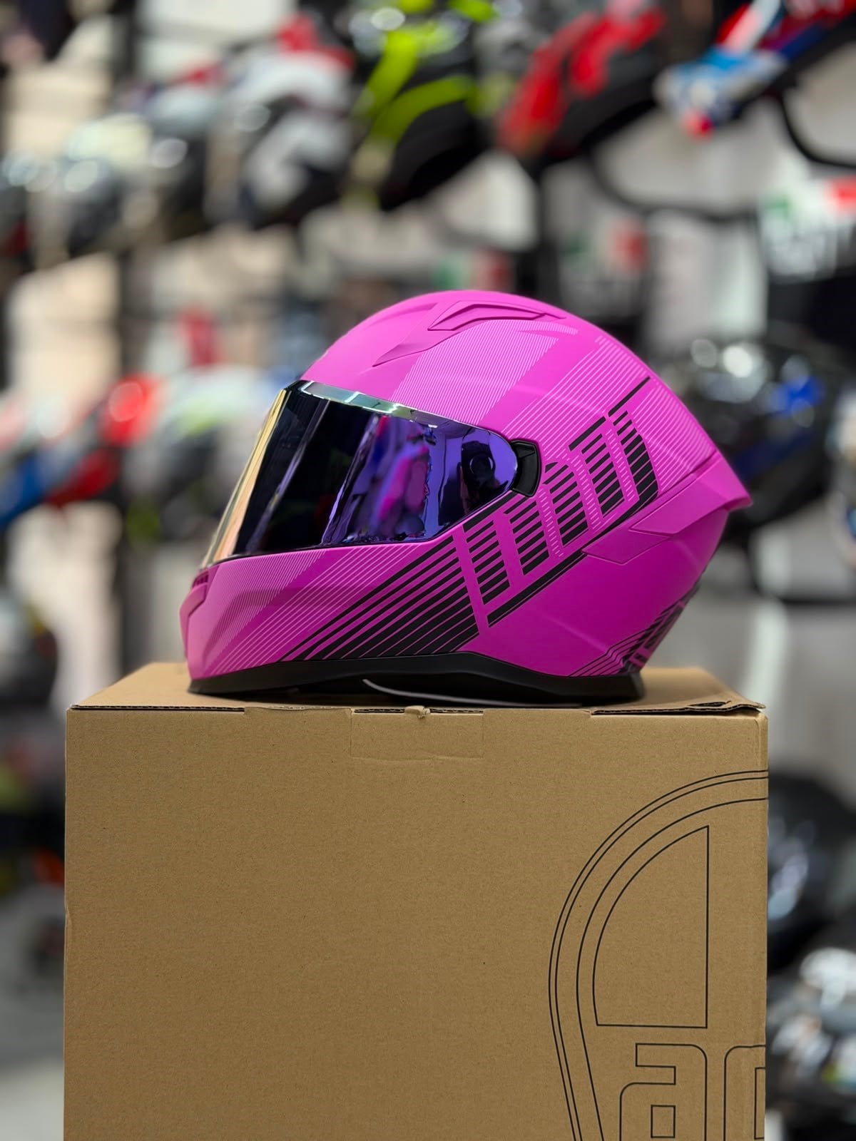 MT Velocity Pembe Full Face Motosiklet Kaskı