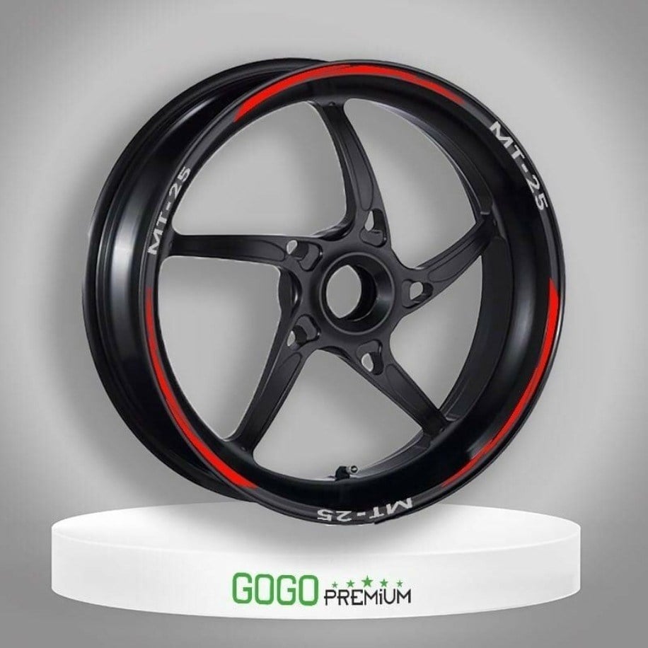 Reflektör Kırmızı Yamaha MT-25 Uyumlu 1 Set Jant Şeridi