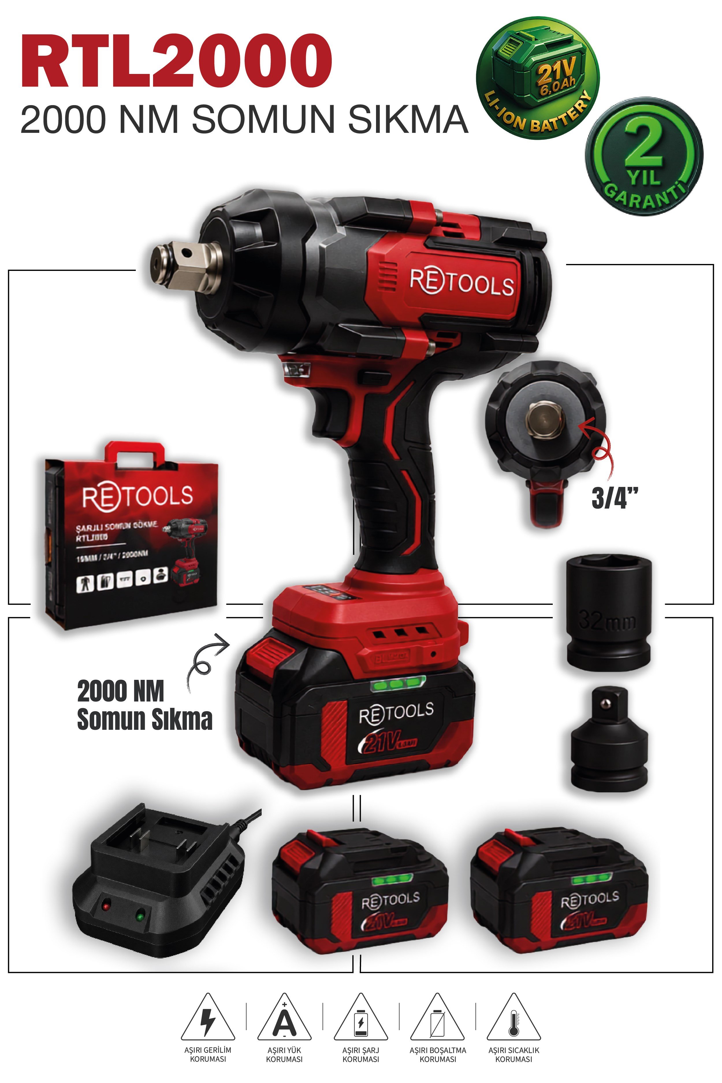RETOOLS BORDO 2000 NM TORKLU SOMUN SIKMA MAKİNESİ