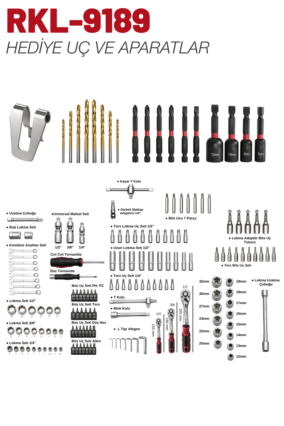 RETOOLS BORDO 2'Lİ SET (90 NM VİDALAMA + 216 PARÇA LOKMA TAKIMI)