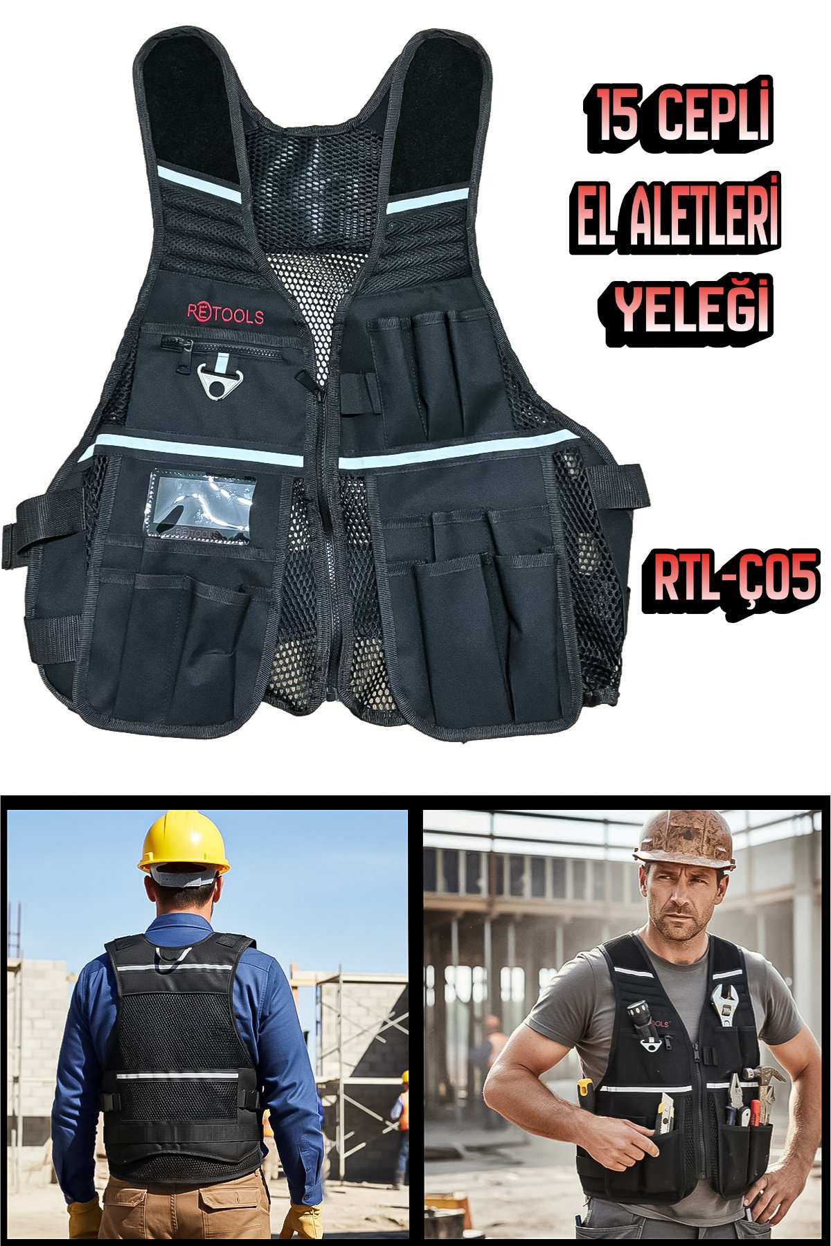 RETOOLS RTL-Ç05 EL ALETLERİ YELEĞİ