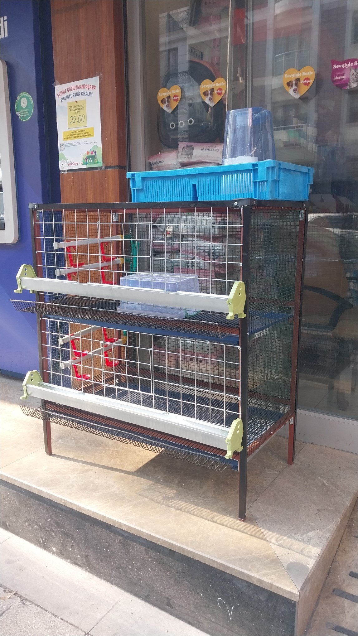 2 Katlı Bıldırcın Kafesi – Otomatik Suluklu Yumurtalık Sistemli