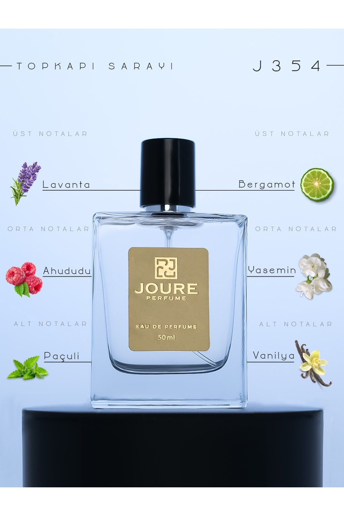 J354 - Tatlı Kahve Vanilya Kokusu 50ml Edp Kalıcı Erkek Parfüm