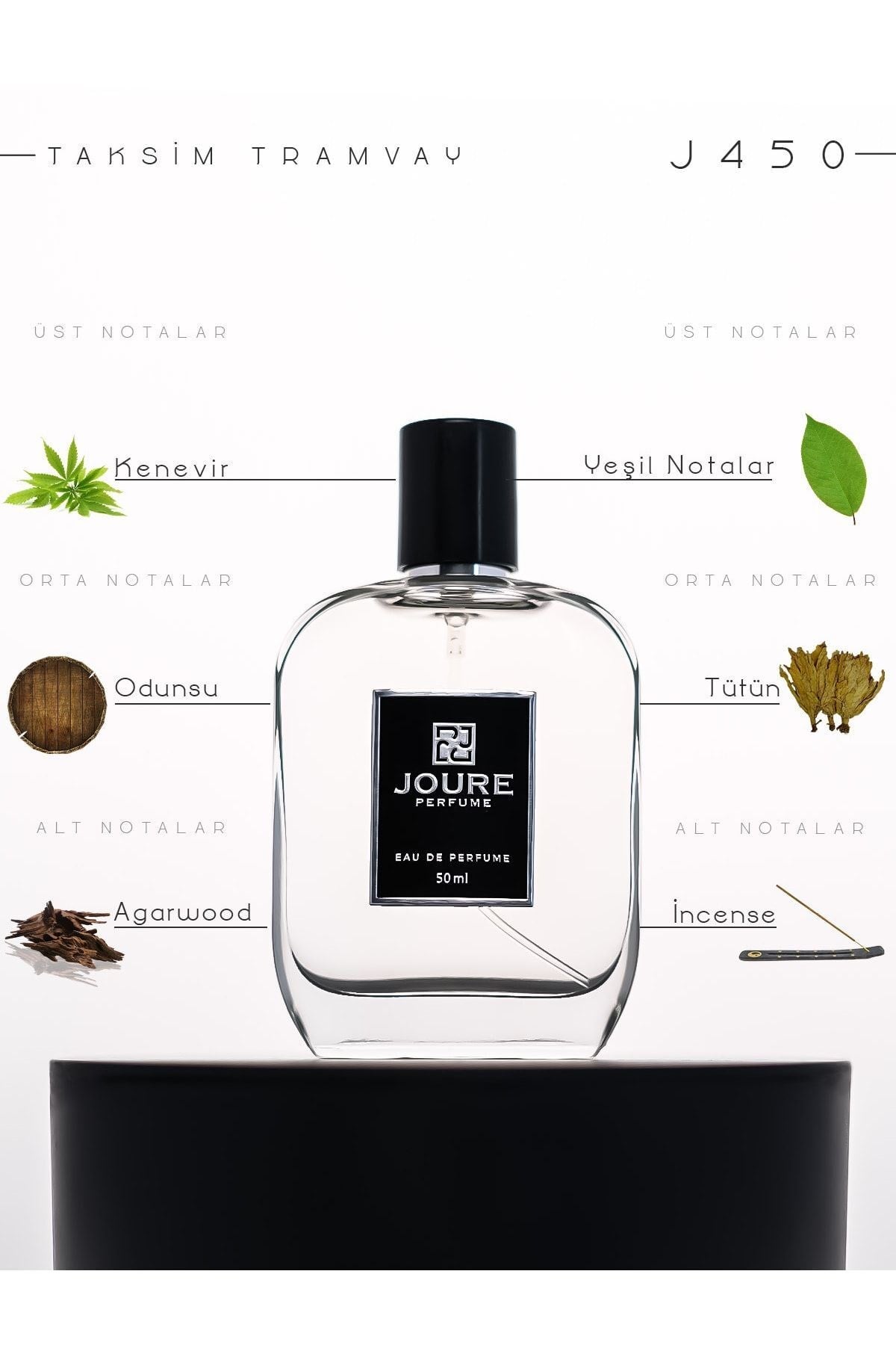 J450 - Amber Oud Odunsu Kokulu 50ml Çok Kalıcı Edp Unsıex Parfüm