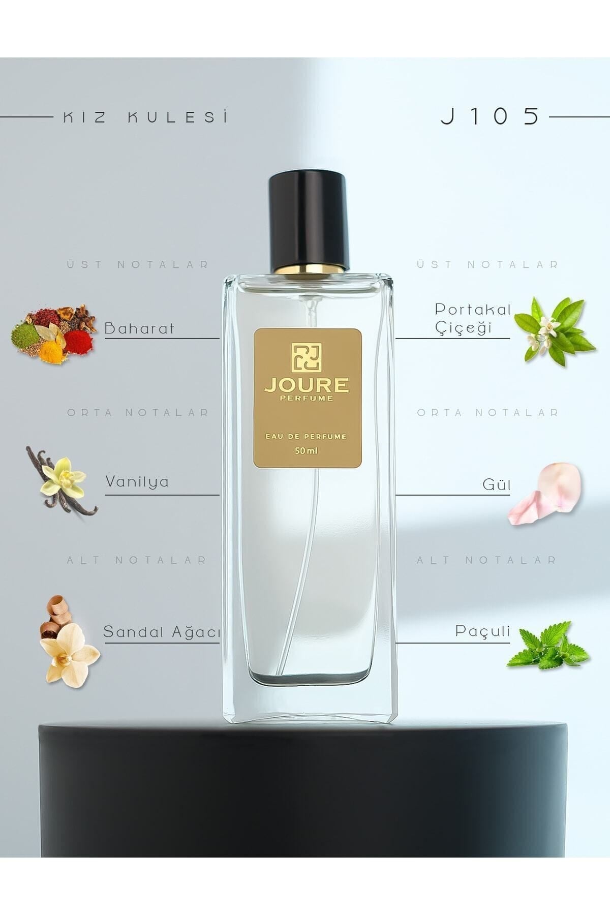 Joure J105 - Afrodizyak Etkili Tatlı Baharatlar Vanilya Pudralı Kokulu 50ml Kalıcı Edp Kadın Parfüm
