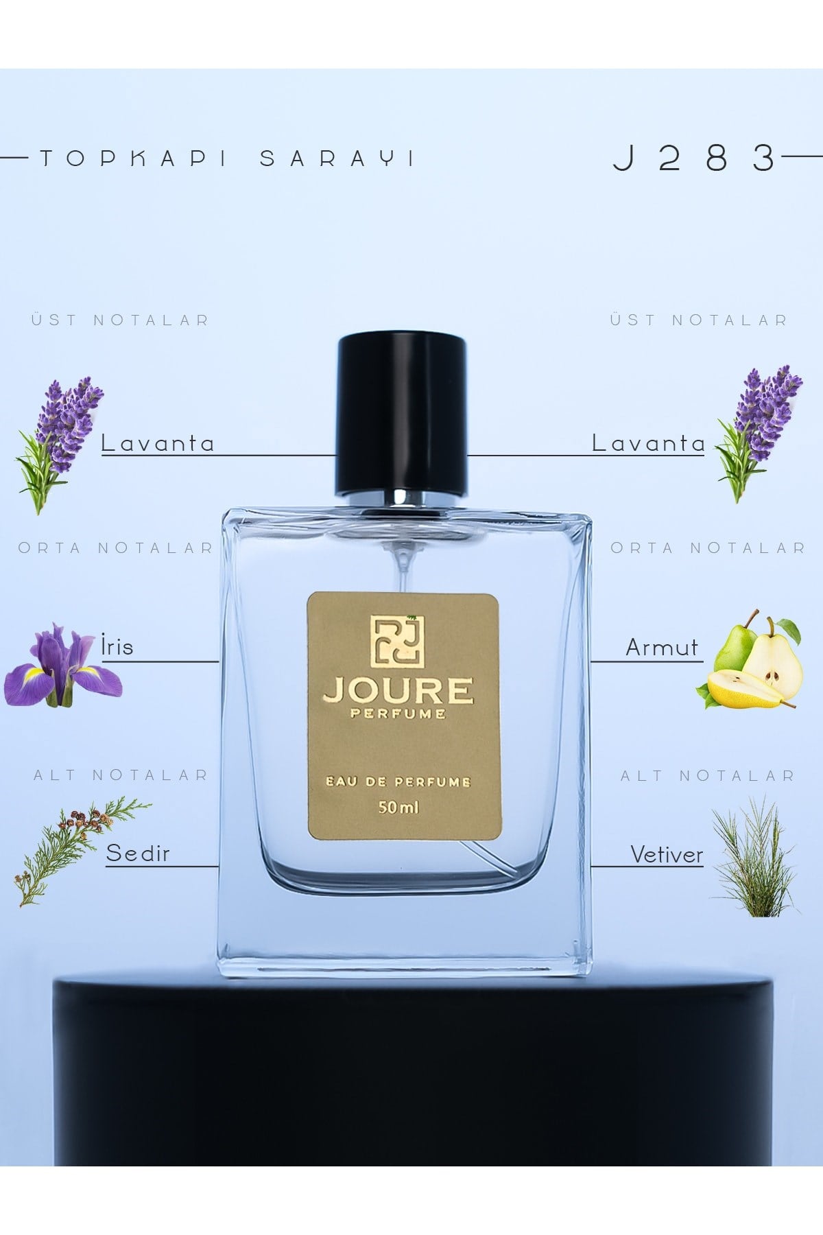 Joure J283 - Odunsu Pudralı Kokulu 50ml Kalıcı Edp Erkek Parfüm