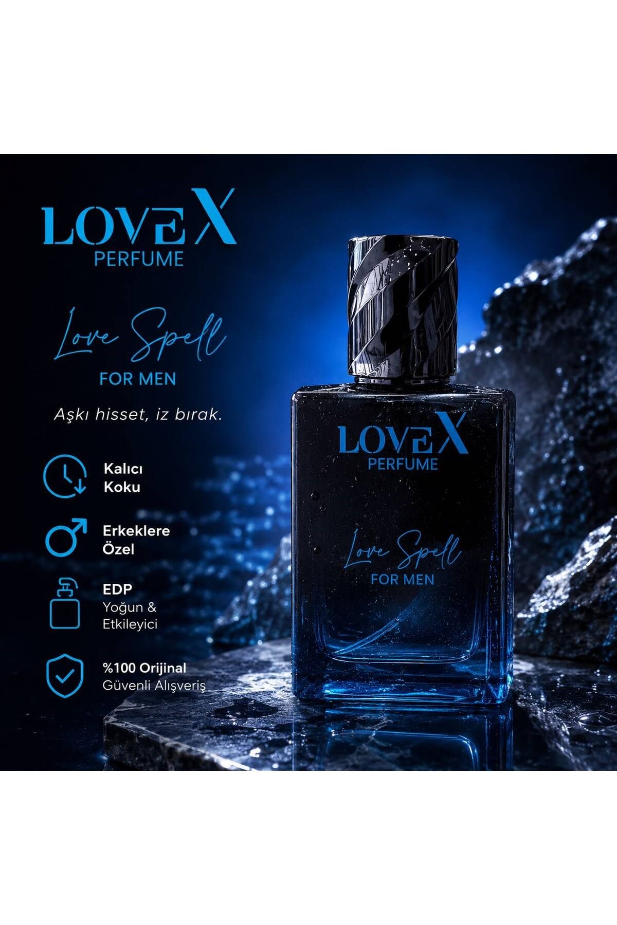 LOVEX Love Spell For Men 50 ml Çekici ve Etkileyici Kalıcı Parfüm