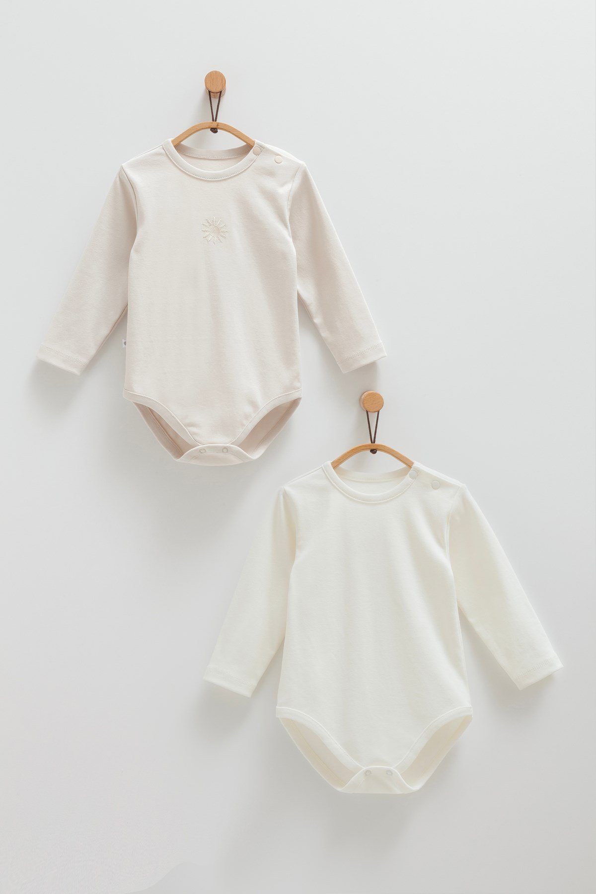 %100 Pamuk 2'li Body Erkek Bebek GRİ RENK