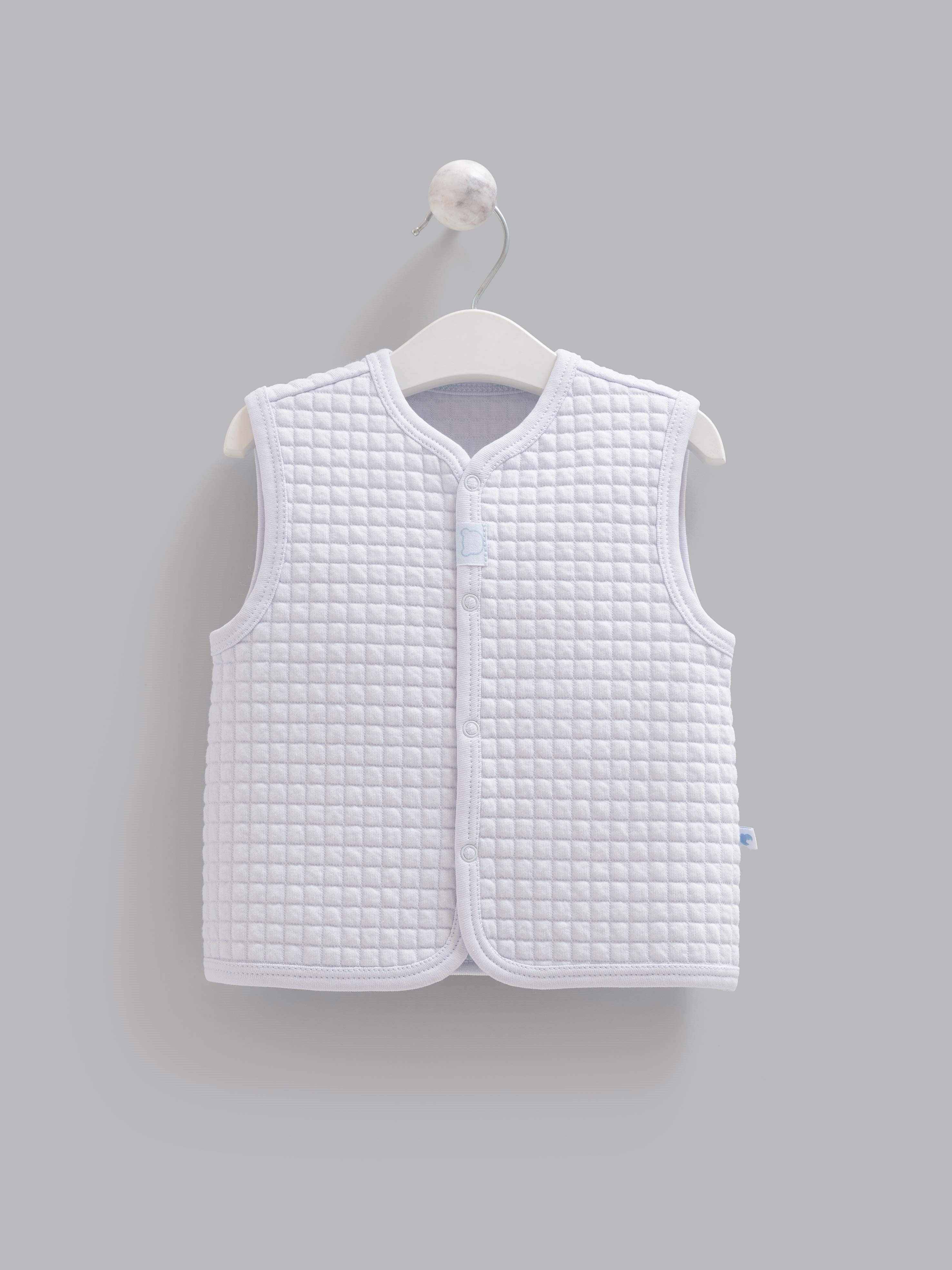 Erkek Bebek Kapitone Yelek - Çıtçıtlı Pamuklu Bebek Yeleği - Miniccobaby