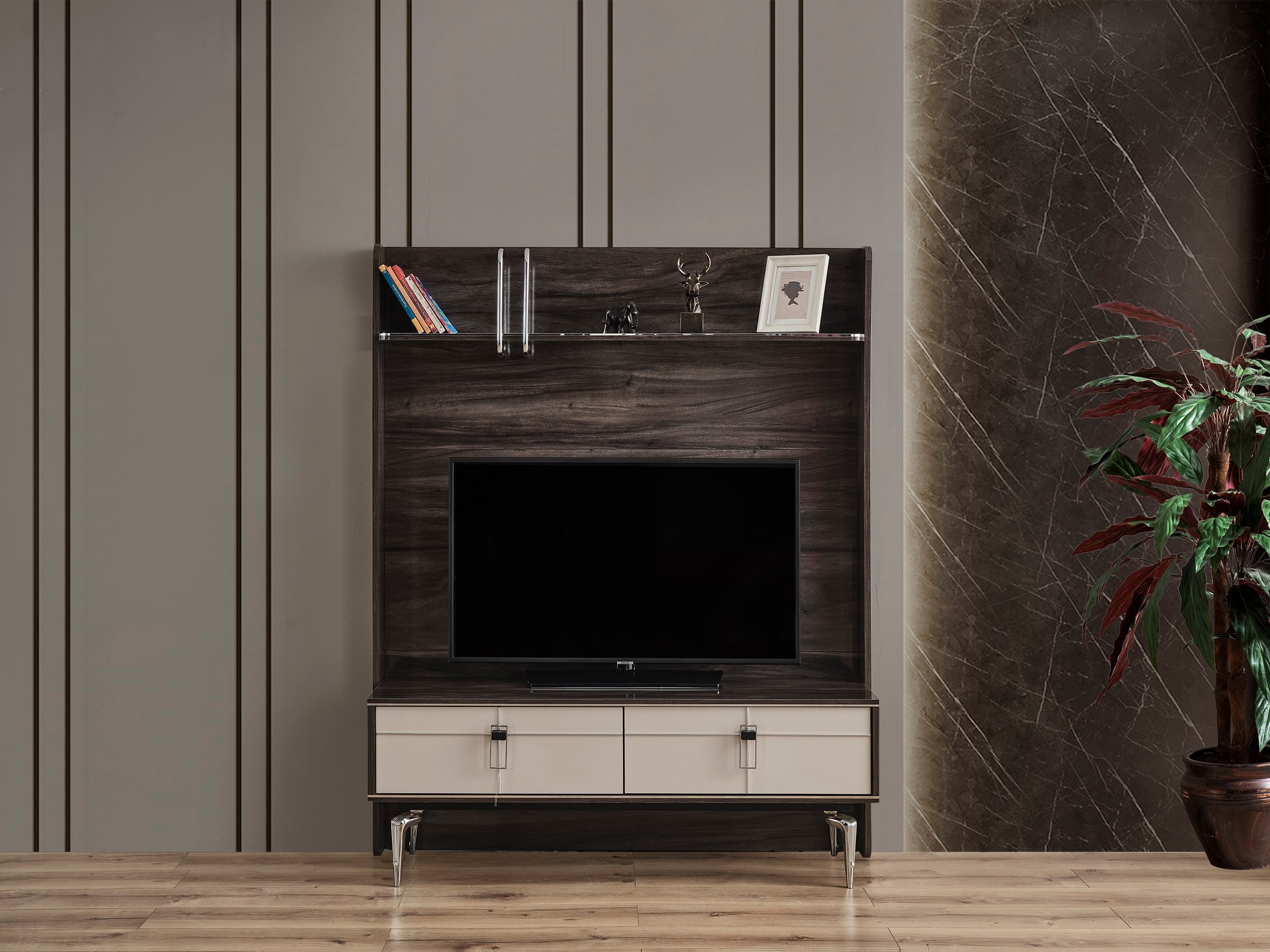 Hilton Lcd Tv Sehbası Table Top Duvar Fonlu (Patara) - 134