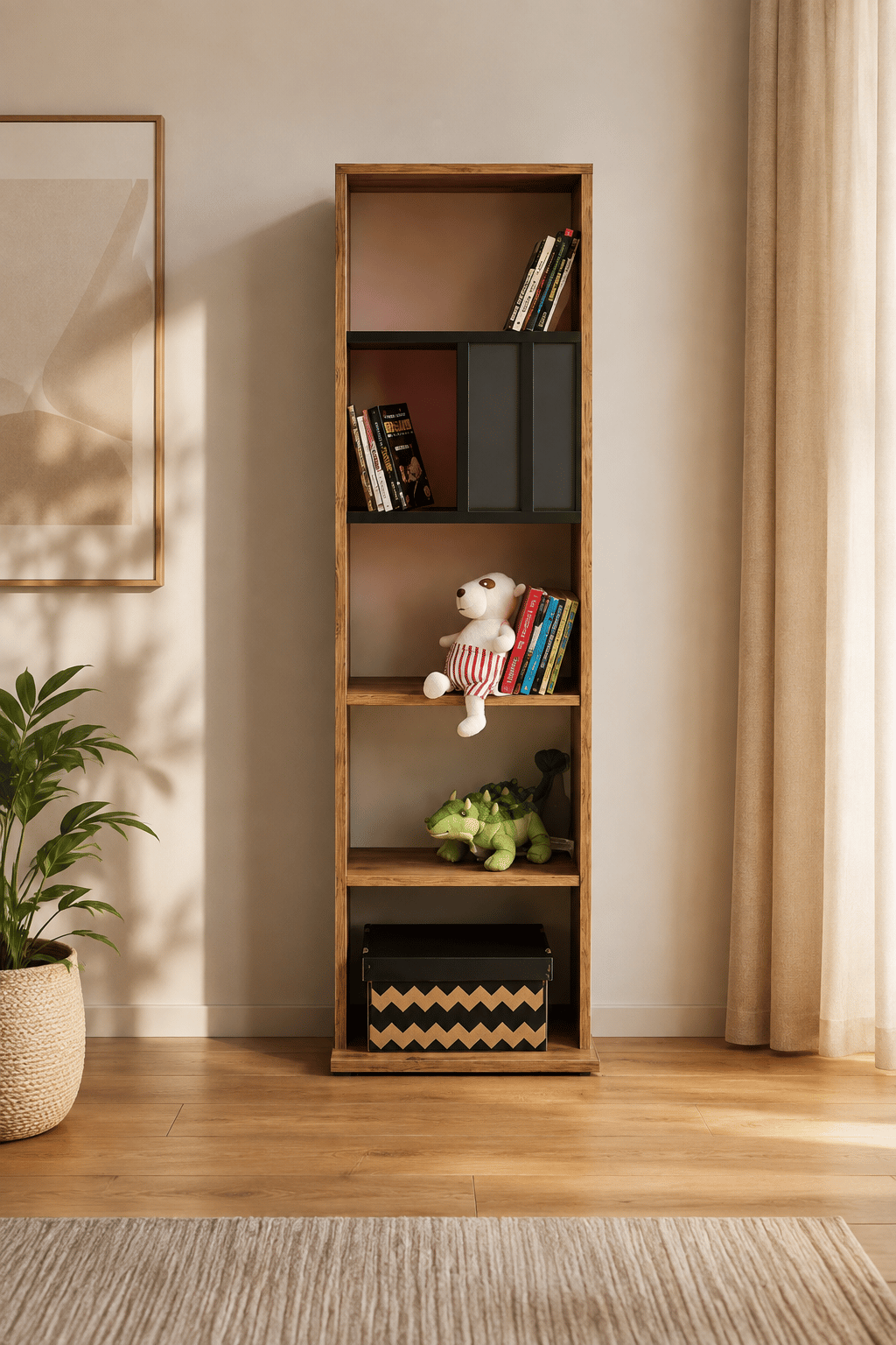 Smart Erkek Dikey Kitaplık (Atlantic Çam)  - 50 - 175