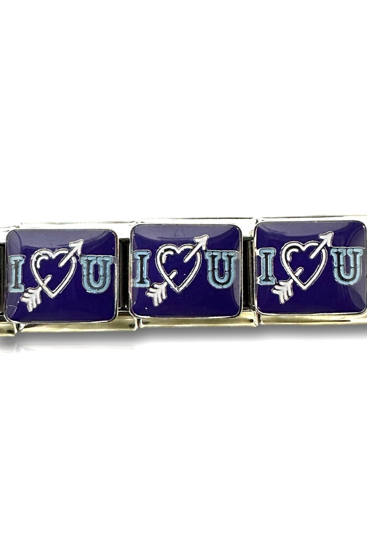 1  Adet I Love You Figürlü, Karakterli Çelik İtalyan Bileklik Charmı