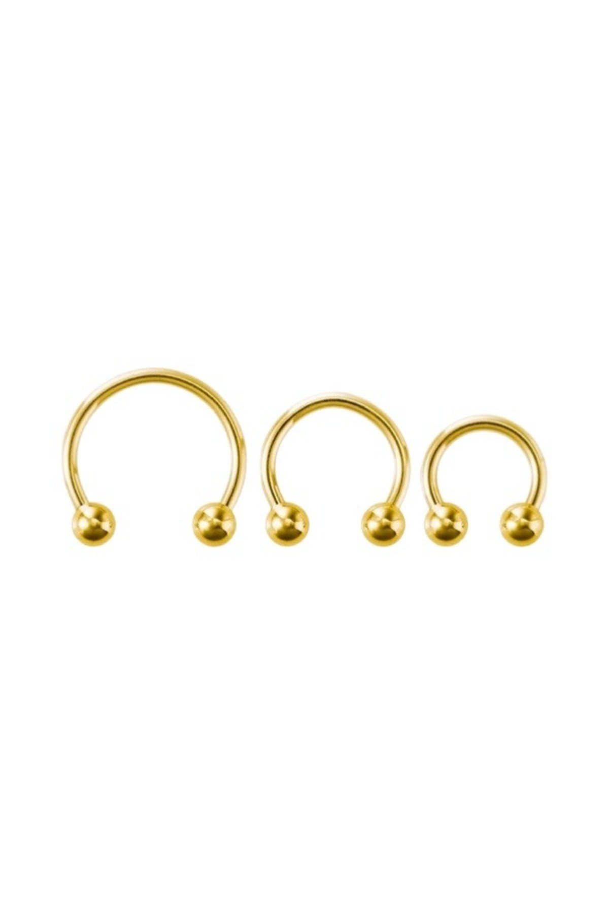 3 Adet (6mm-8mm-10mm) Halka Toplu Piercing