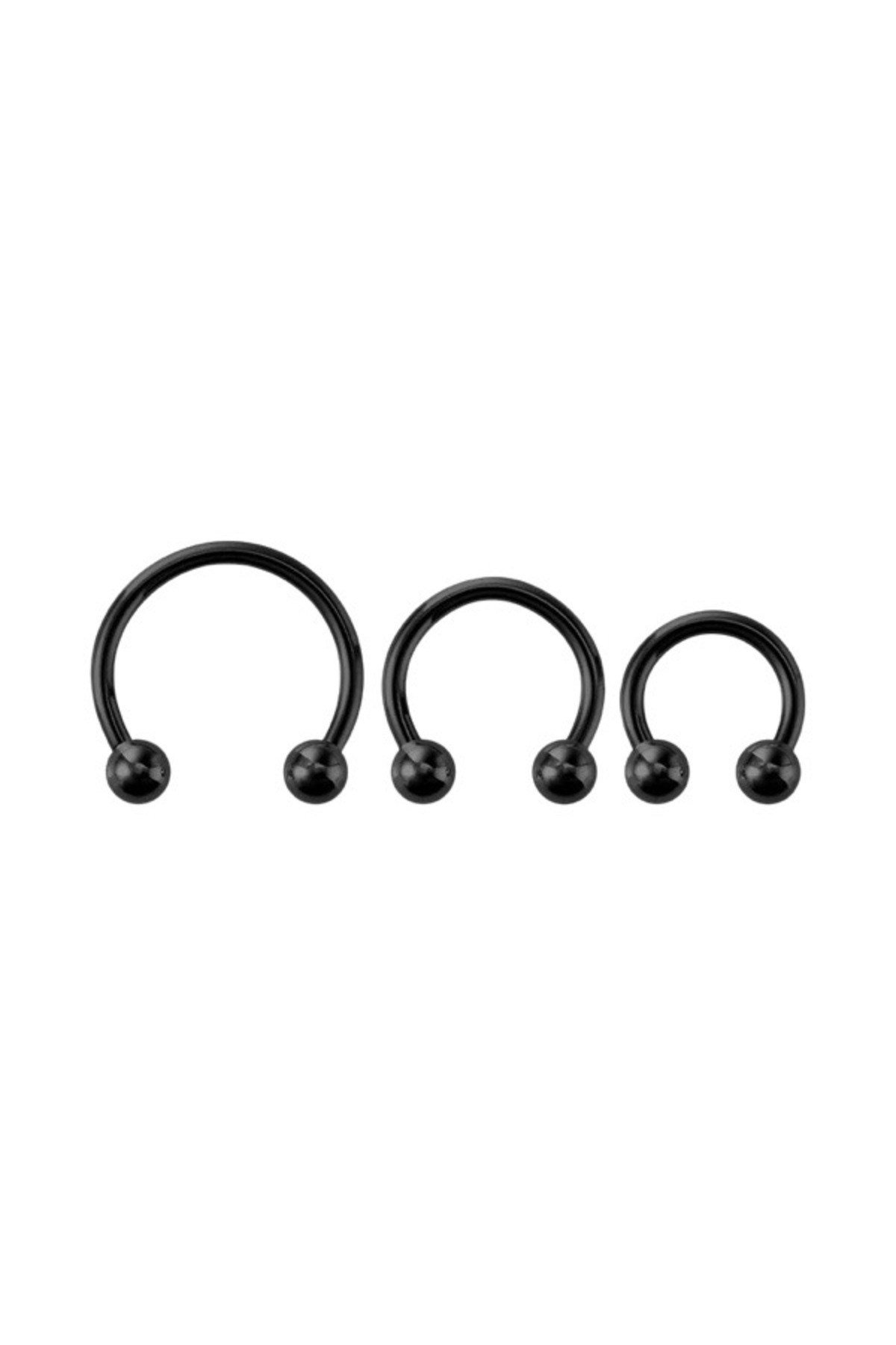 3 Adet (6mm-8mm-10mm) Halka Toplu Piercing
