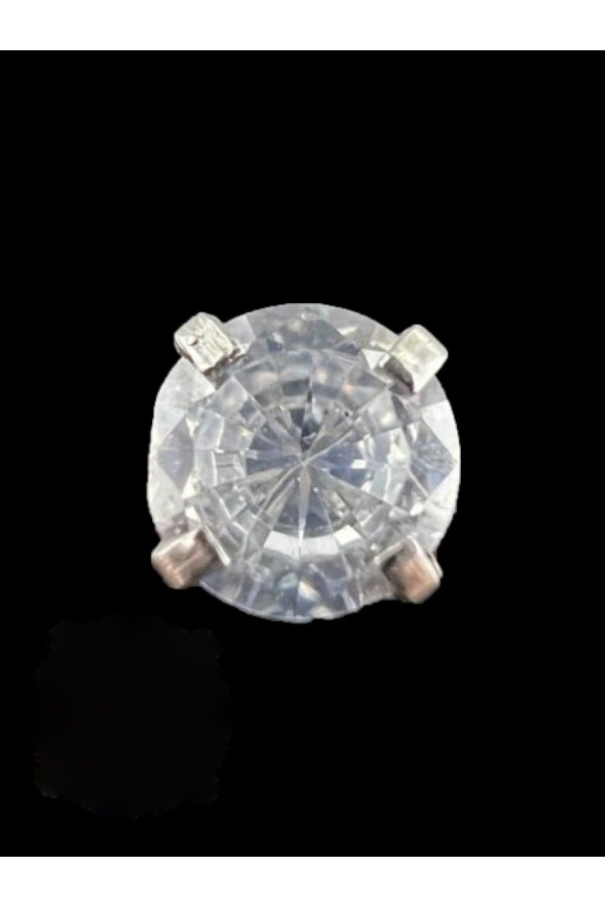 316l Paslanmaz Kararmaz Cerrahi Çelik Zirkon Taşlı 8mm Tragus Helix Kıkırdak Yuvarlak Model Piercing