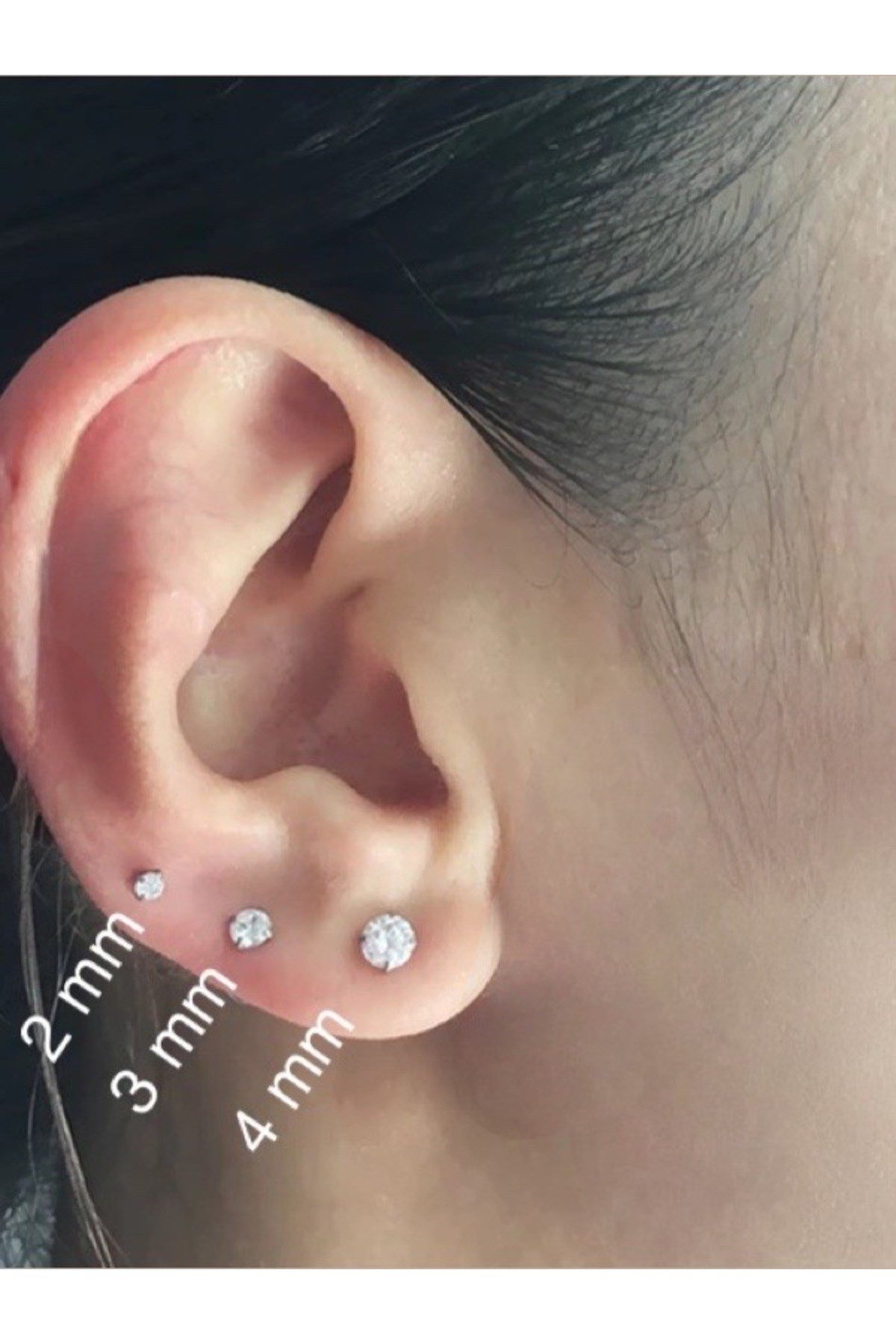 3'lü Cerrahi Çelik Tragus Helix Dudak Kıkırdak Piercing Küpe Gold Renk (BAR UZUNLUĞU SEÇİNİZ)