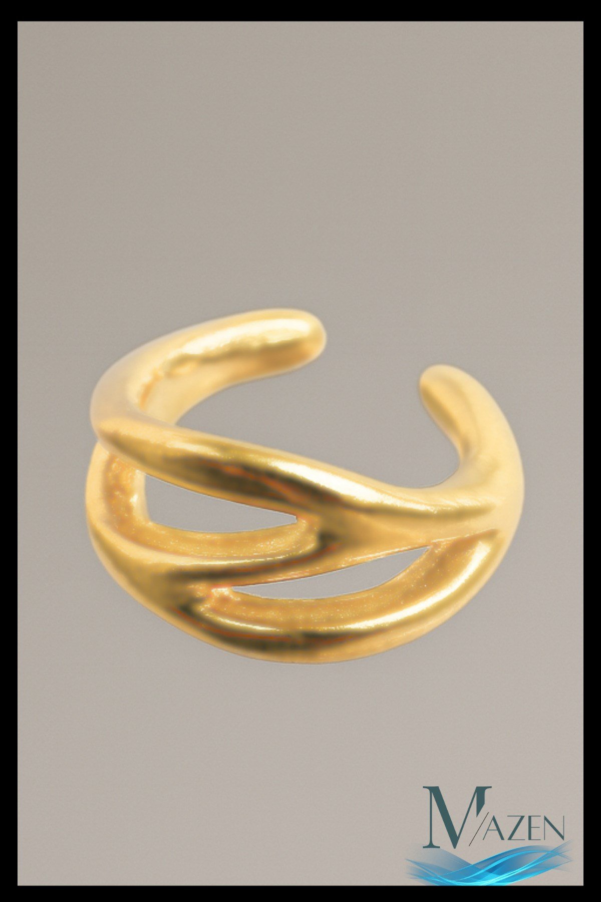 Çift Şeritli Kıkırdak Küpe | Earcuff | Kadın Takı Aksesuar | Delik Gerektirmeyen
