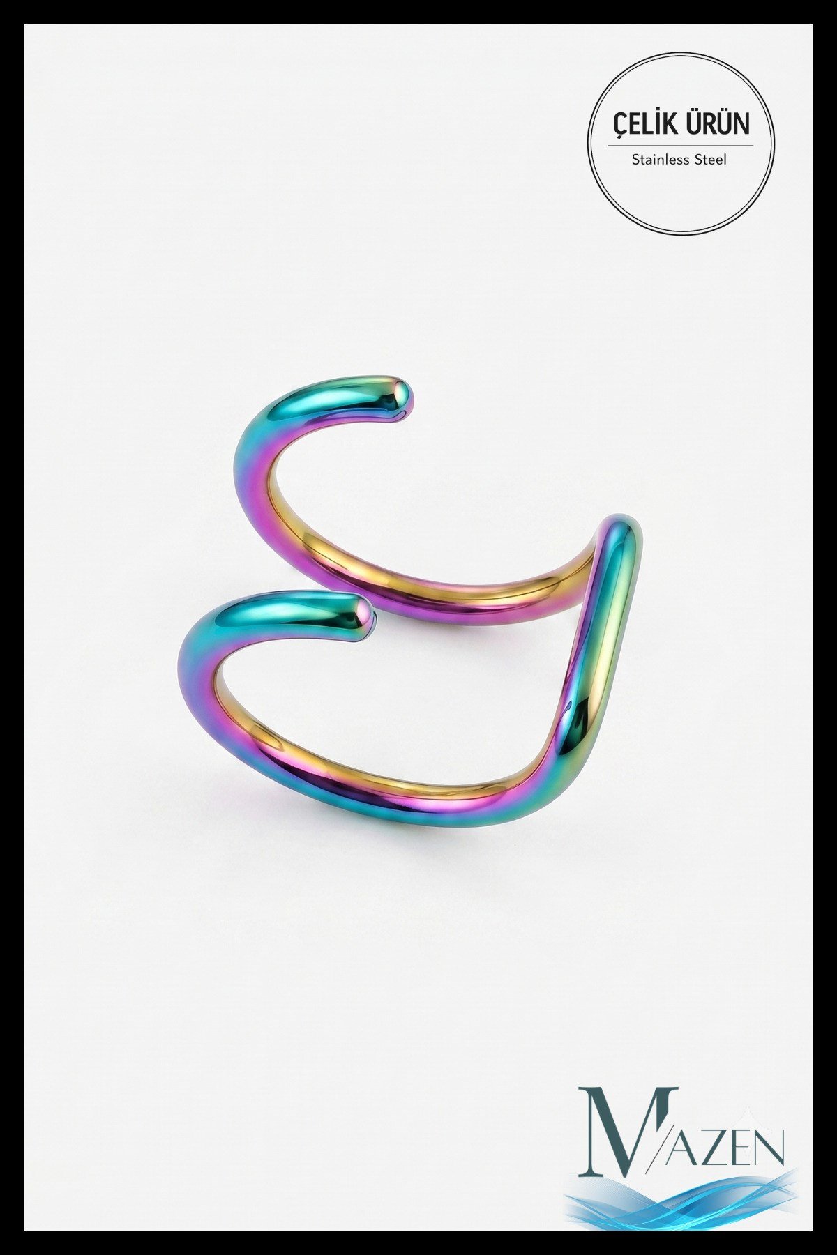 Deliksiz Fake 316l Paslanmaz Cerrahi Çelik Unisex Küpe Kıkırdak Küpe Ear Cuff (1 ADET) (Neon RENK)