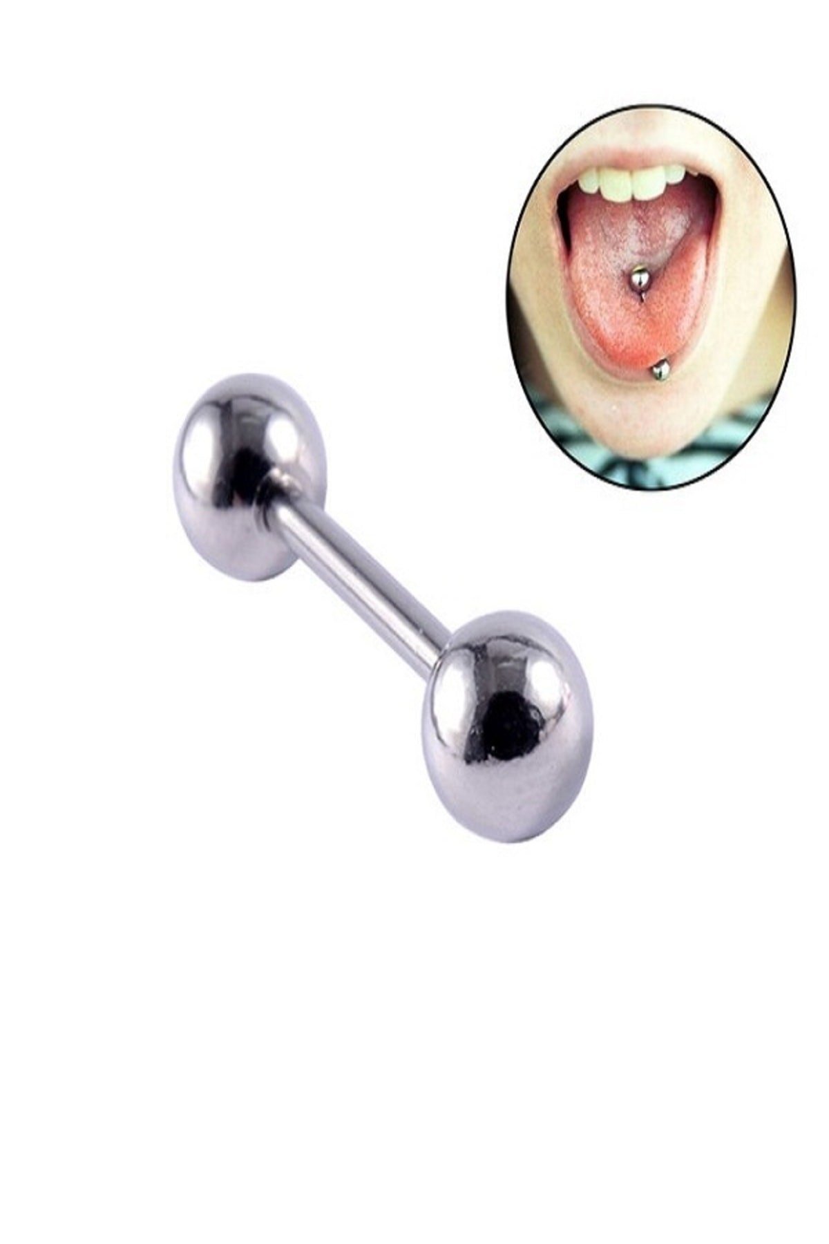 Dil Piercingi Cerrahi Çelik