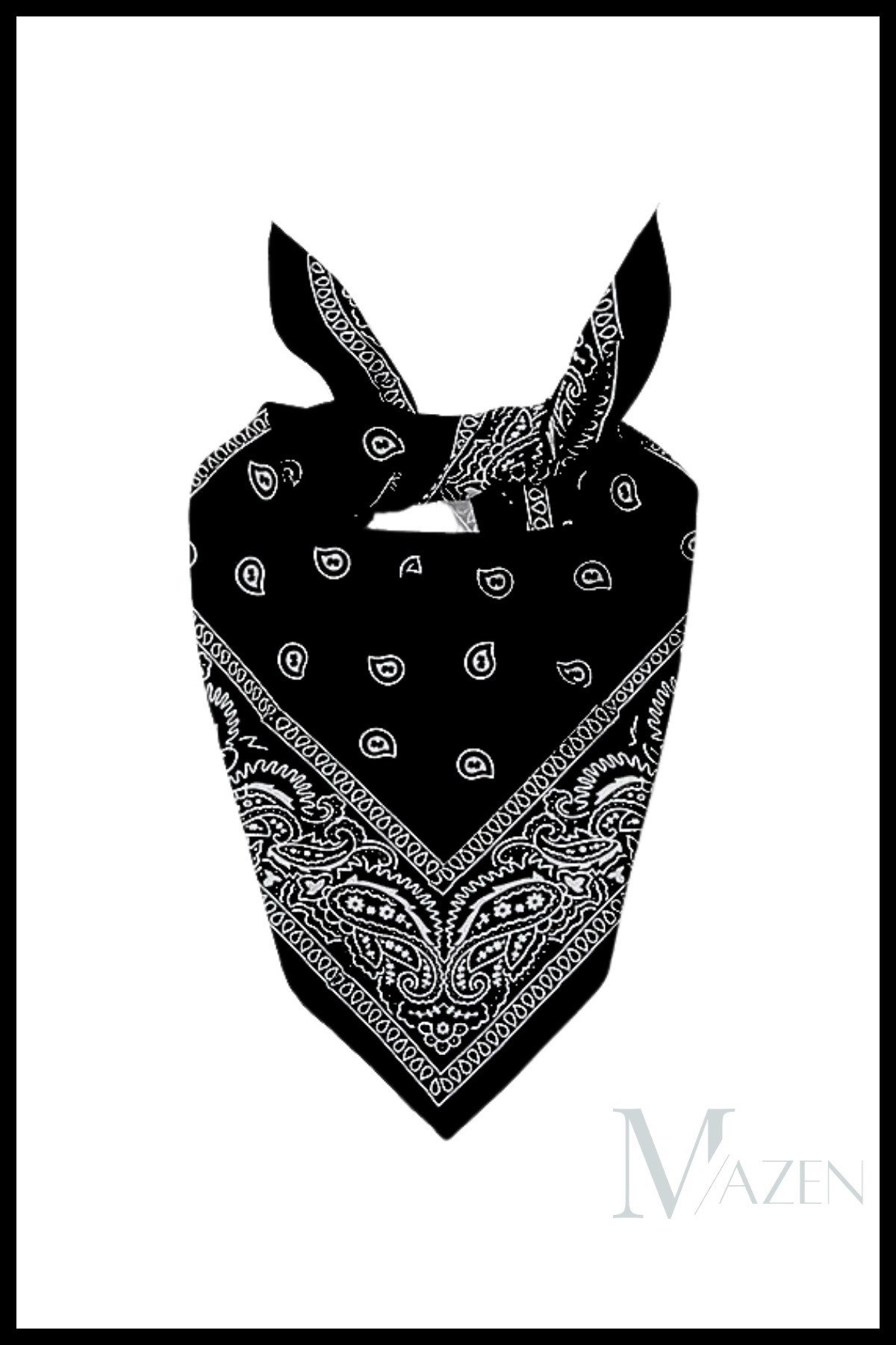 Etnik Desenli Çok Amaçlı Bandana Fular Renk 50x50